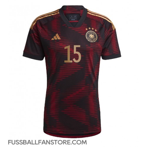 Deutschland Niklas Sule #15 Replik Auswärtstrikot WM 2022 Kurzarm